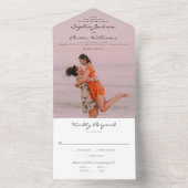 Al in één Modern Manuscript nodigt de bruiloft met All In One Uitnodiging (Binnen)