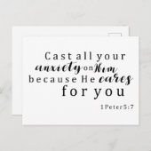 Al je angst in de Bijbel Christelijk Briefkaart (Voorkant / Achterkant)