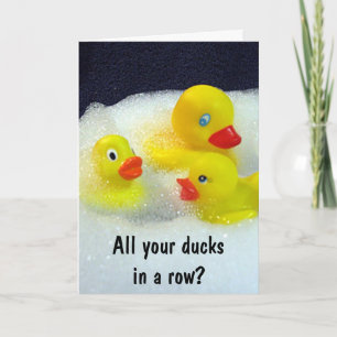 AL JE EENDEN OP EEN RIJ BABY GEFELICITEERD KAART