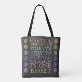 Al je eieren in één mand Pasen Tote Bag (Achterkant)