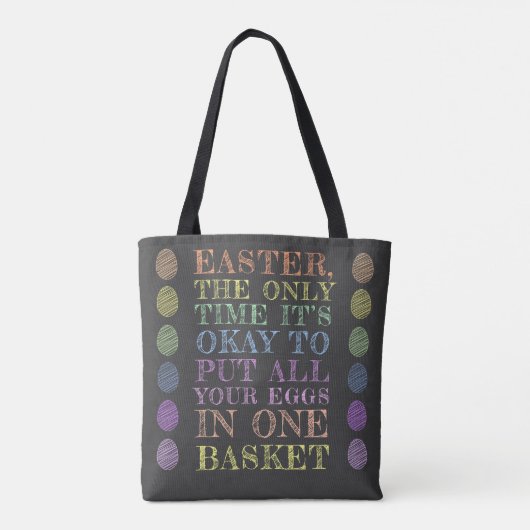 Al je eieren in één mand Pasen Tote Bag (Achterkant)