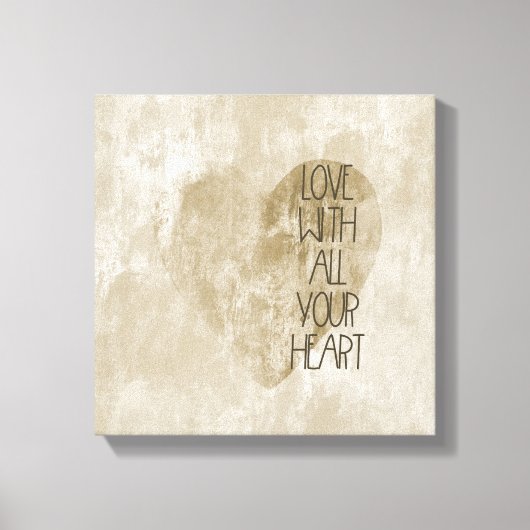 Al je hart goud canvas afdruk (Voorkant)