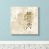 Al je hart goud canvas afdruk (Insitu (Houten vloer))