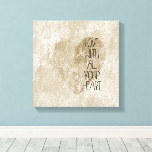 Al je hart goud canvas afdruk (Insitu (Houten vloer))