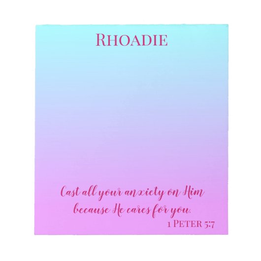 Al je Inspirerend cadeau voor angstgevoelens afspe Notitieblok (Voorkant)