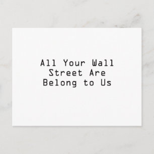 Al je Wall Street hoort bij ons Briefkaart