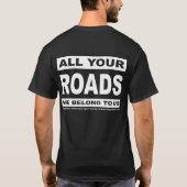 Al je wegen behoren tot ons t-shirt (Achterkant)