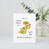 Al je zorg op hem richten 1 Peter 5:7 Citaat Briefkaart (Staand voorkant)