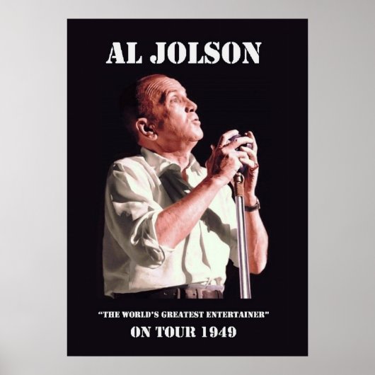 Al Jolson op het Poster van Tour (Voorkant)
