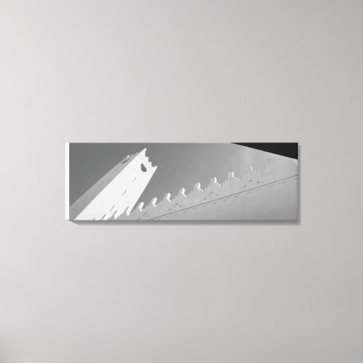 Al-Kindi Plaza Minaret Canvas Afdruk (Voorkant)