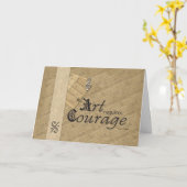 Al Kunst vereist Moed Kaart (Gele Bloem)