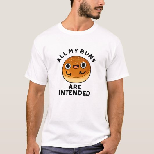 Al mijn broodjes zijn bedoeld grappig eten woordsp t-shirt (Voorkant)