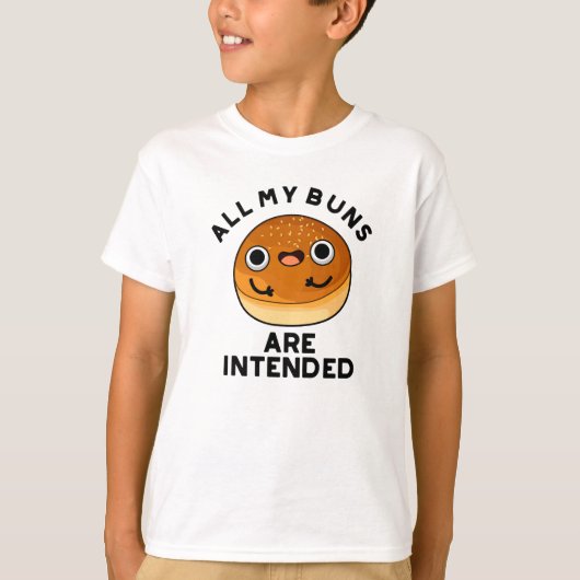 Al mijn broodjes zijn bedoeld grappig eten woordsp t-shirt (Voorkant)