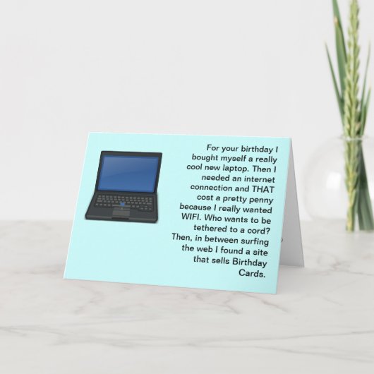 Al mijn computerspullen kosten veel. Gelukkige ver Kaart (Voorkant)