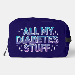 Al mijn diabetes spullen toilettasje