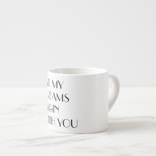 Al mijn dromen espresso kop (Voorkant rechts)