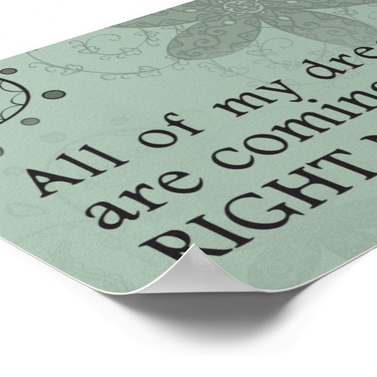 Al mijn dromen komen nu waar! poster (Hoek)