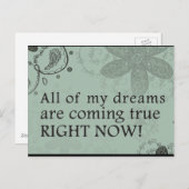 Al mijn dromen komen waar. GOED NU! Briefkaart (Voorkant / Achterkant)