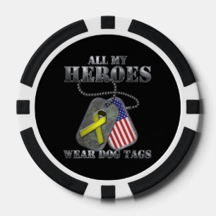 Al mijn helden Draag Dog Tags Pokerchips