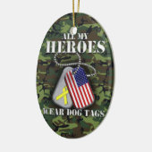 Al mijn helden Draag hondenzakken - Camo Keramisch Ornament (Links)