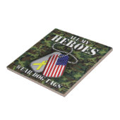 Al mijn helden Draag hondenzakken - Camo Tegeltje (Zijkant)