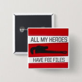 Al mijn Heros Vierkante Button 5,1 Cm (Voorkant /achterkant)