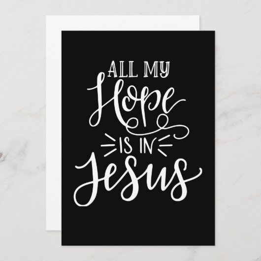 Al mijn hoop is in Jezus Christelijk Save The Date (Voorkant / Achterkant)