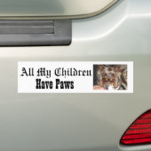 Al mijn kinderen hebben pokken bumpersticker (Op auto)