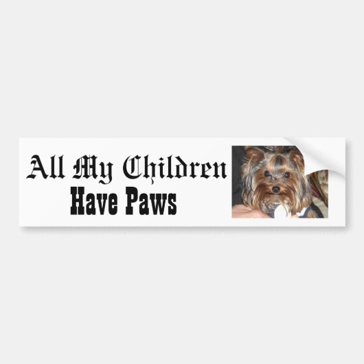 Al mijn kinderen hebben pokken bumpersticker (Voorkant)