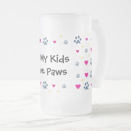 Al mijn Kinderen hebben pokken Matglas Bierpul (Voorkant rechts)