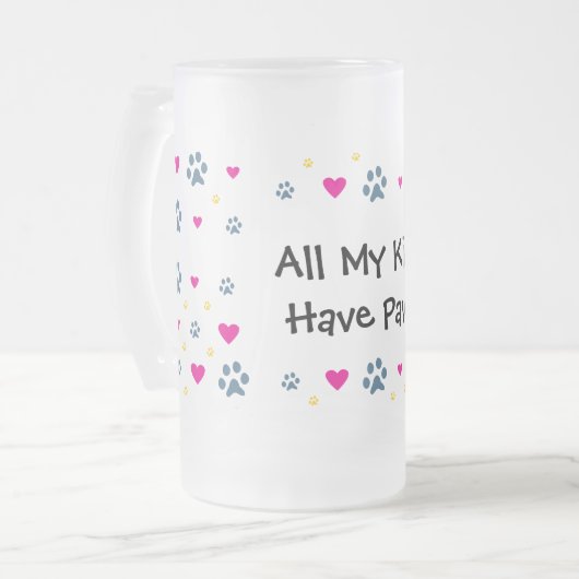 Al mijn Kinderen hebben pokken Matglas Bierpul (Voorkant links)