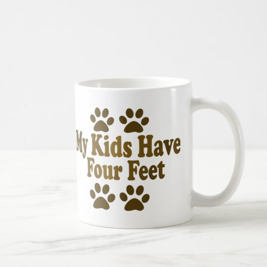Al mijn Kinderen hebben vier Feet Koffiemok (Rechts)