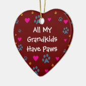 Al mijn kleinkinderen hebben poten keramisch ornament (Links)