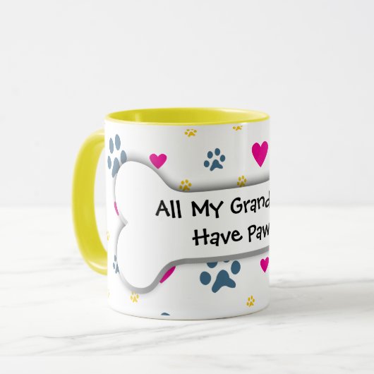 Al mijn kleinkinderen hebben poten mok (Voorkant links)