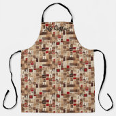 Al mijn koffie patchwork quilt patroon No3 Schort (Voorkant)