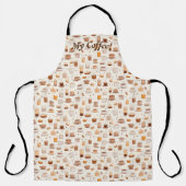 Al mijn koffie patchwork quilt patroon No5 Schort (Voorkant)