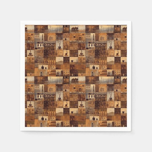 Al mijn koffie patchwork quiltpatroon No4 Servet (Voorkant)