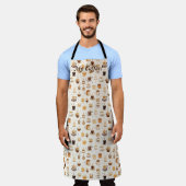 Al mijn koffie patchwork quiltpatroon No6 Schort (Gedragen)