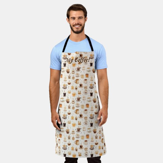 Al mijn koffie patchwork quiltpatroon No6 Schort (Gedragen)