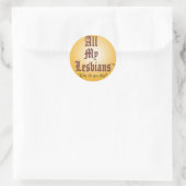 Al mijn lesbiennes schip sticker (Tas)