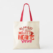 Al mijn lessen zijn lief hart, leraar Valentijns Tote Bag (Achterkant)