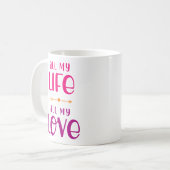 Al mijn leven. Al mijn liefde. Koffiemok (Voorkant links)