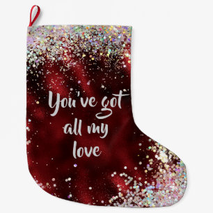 Al mijn liefde bevestiging herinnering grote kerstsok