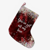 Al mijn liefde bevestiging herinnering grote kerstsok (Voorkant (Hangend))