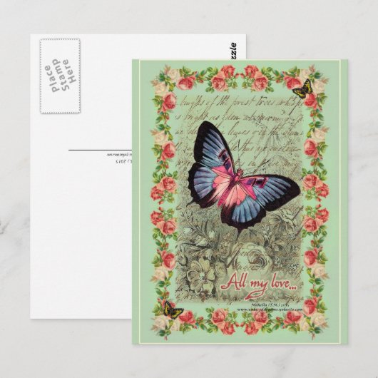 Al mijn liefde briefkaart (Voorkant / Achterkant)