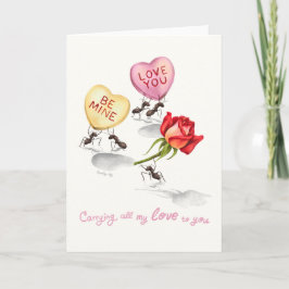 Al mijn liefde naar jou meedragend kaart