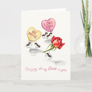 Al mijn liefde naar jou meedragend kaart