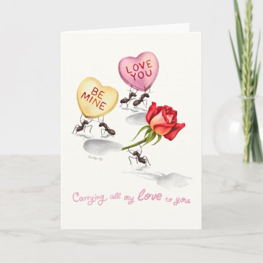 Al mijn liefde naar jou meedragend kaart (Voorkant)