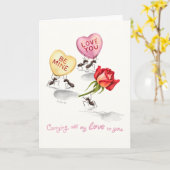 Al mijn liefde naar jou meedragend kaart (Gele Bloem)