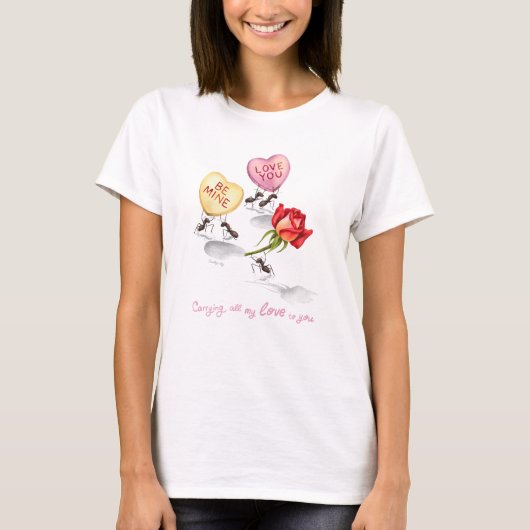 Al mijn liefde naar jou overbrengend t-shirt (Voorkant)